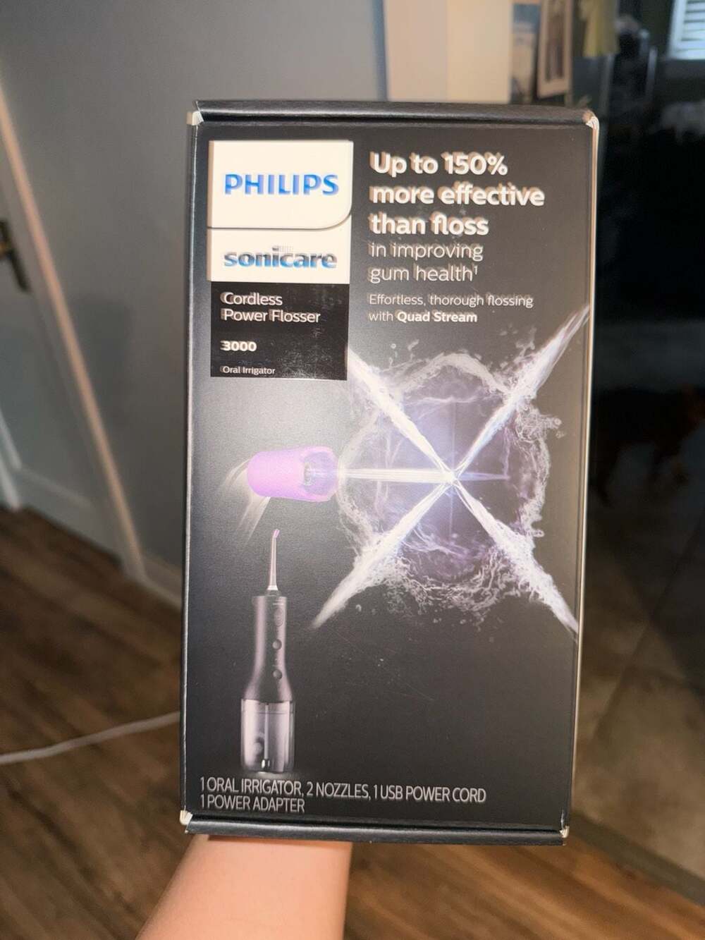 Philips Sonicare Cordless Power Flosser 3000 Oral Irrigator (HX3826/23)
